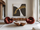 Makeover III by Chris Paschke. Shown as extra-large giant wall art in a modern living room. Available as an archival giclee rolled canvas, fine art paper, or poster print. SKU 94383a.