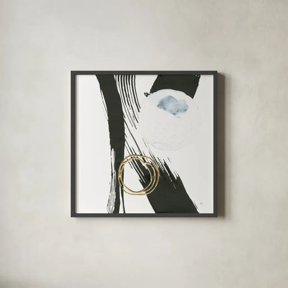 Many Moons II by Chris Paschke. Shown in a sleek black glass frame for a contemporary gallery look. Available as an archival giclee rolled canvas, fine art paper, or poster print. SKU 82405a.