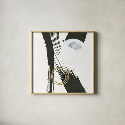 Many Moons II by Chris Paschke. Shown in a natural wood glass frame for a timeless modern aesthetic. Available as an archival giclee rolled canvas, fine art paper, or poster print. SKU 82405a.