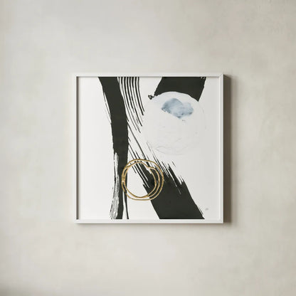 Many Moons II by Chris Paschke. Shown in a crisp white glass frame for a clean and minimalist style. Available as an archival giclee rolled canvas, fine art paper, or poster print. SKU 82405a.