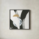 Many Moons III by Chris Paschke. Shown in a sleek black glass frame for a contemporary gallery look. Available as an archival giclee rolled canvas, fine art paper, or poster print. SKU 82406a.