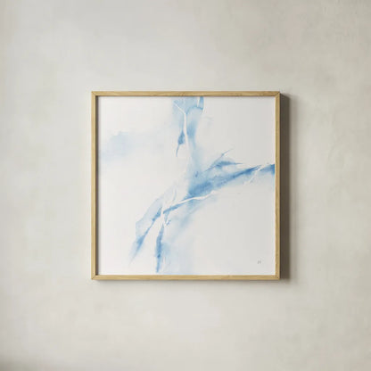 Marble Blue I by Chris Paschke. Shown in a natural wood glass frame for a timeless modern aesthetic. Available as an archival giclee rolled canvas, fine art paper, or poster print. SKU 92789a.