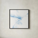 Marble Blue II by Chris Paschke. Shown in a sleek black glass frame for a contemporary gallery look. Available as an archival giclee rolled canvas, fine art paper, or poster print. SKU 92790a.