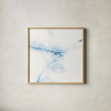 Marble Blue II by Chris Paschke. Shown in a natural wood glass frame for a timeless modern aesthetic. Available as an archival giclee rolled canvas, fine art paper, or poster print. SKU 92790a.