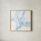 Marble Blue III by Chris Paschke. Shown in a natural wood glass frame for a timeless modern aesthetic. Available as an archival giclee rolled canvas, fine art paper, or poster print. SKU 92791a.