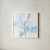Marble Blue III by Chris Paschke. Shown in a crisp white glass frame for a clean and minimalist style. Available as an archival giclee rolled canvas, fine art paper, or poster print. SKU 92791a.