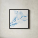 Marble Blue IV by Chris Paschke. Shown in a sleek black glass frame for a contemporary gallery look. Available as an archival giclee rolled canvas, fine art paper, or poster print. SKU 92792a.