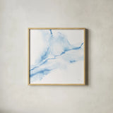 Marble Blue IV by Chris Paschke. Shown in a natural wood glass frame for a timeless modern aesthetic. Available as an archival giclee rolled canvas, fine art paper, or poster print. SKU 92792a.