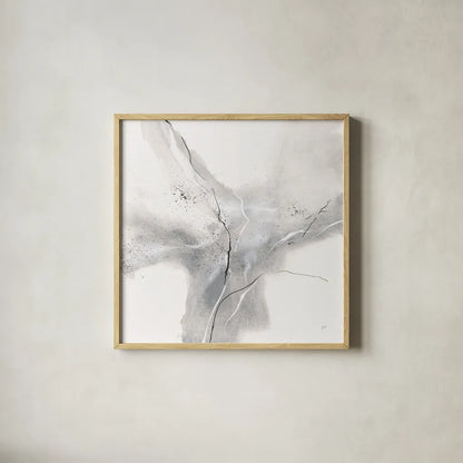 Marble Grey III by Chris Paschke. Shown in a natural wood glass frame for a timeless modern aesthetic. Available as an archival giclee rolled canvas, fine art paper, or poster print. SKU 92787a.