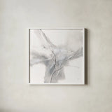 Marble Grey III by Chris Paschke. Shown in a crisp white glass frame for a clean and minimalist style. Available as an archival giclee rolled canvas, fine art paper, or poster print. SKU 92787a.