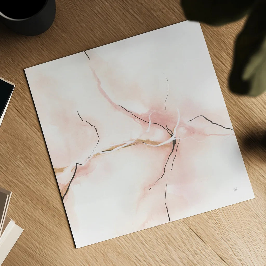 Marble Pink III by Chris Paschke. Shown as a detailed flat fine art print, highlighting archival giclee quality. Available as an archival giclee rolled canvas, fine art paper, or poster print. SKU 92795a.