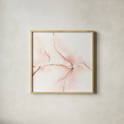Marble Pink III by Chris Paschke. Shown in a natural wood glass frame for a timeless modern aesthetic. Available as an archival giclee rolled canvas, fine art paper, or poster print. SKU 92795a.