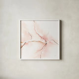 Marble Pink III by Chris Paschke. Shown in a crisp white glass frame for a clean and minimalist style. Available as an archival giclee rolled canvas, fine art paper, or poster print. SKU 92795a.