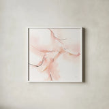 Marble Pink IV by Chris Paschke. Shown in a crisp white glass frame for a clean and minimalist style. Available as an archival giclee rolled canvas, fine art paper, or poster print. SKU 92796a.