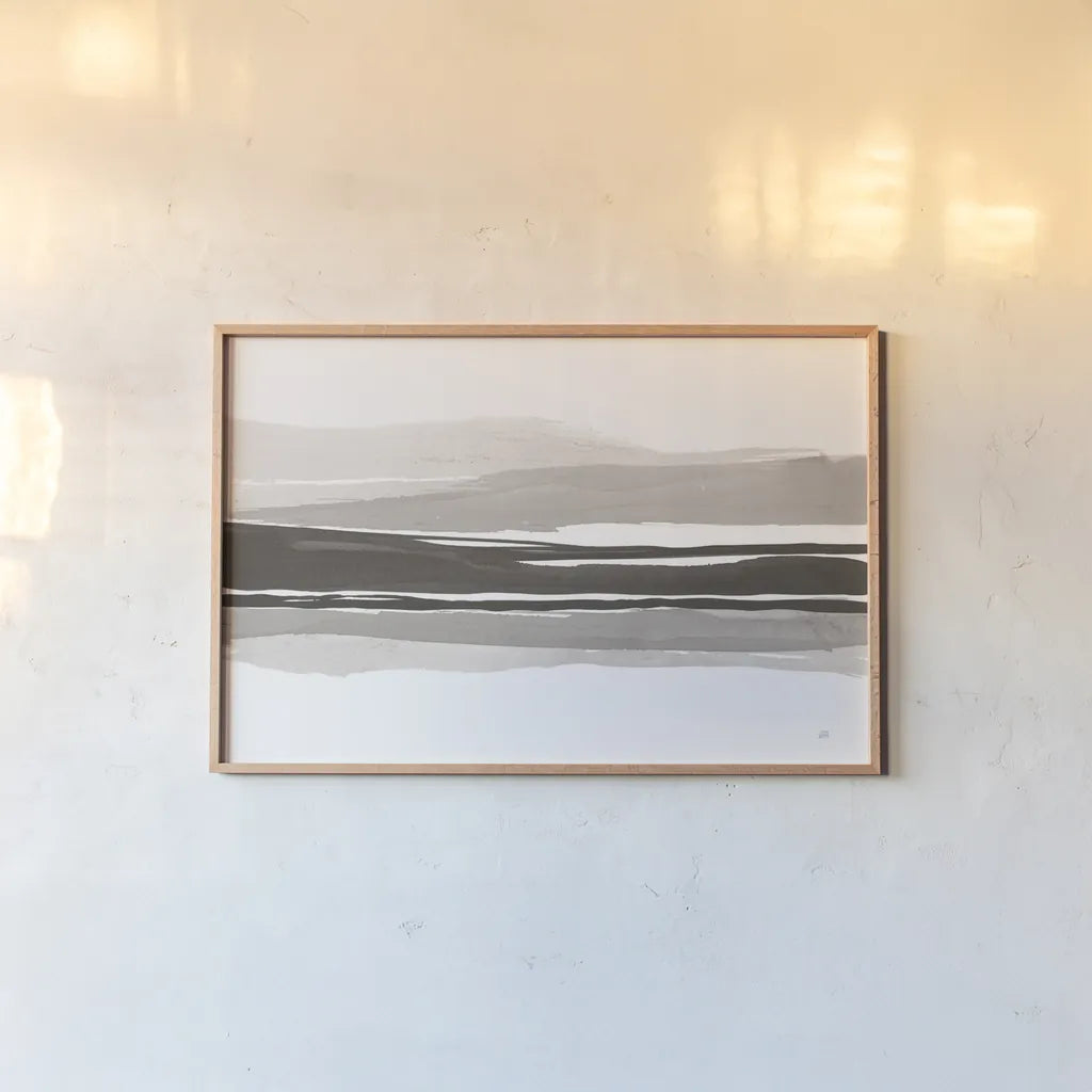 Marbled Gray II by Chris Paschke. shown as a paper print in a natural frame. Available as a archival giclee rolled canvas, fine art paper, or poster print. SKU 71869i.