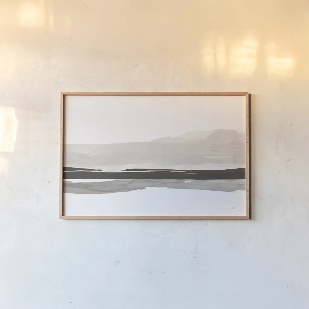 Marbled Gray III by Chris Paschke. shown as a paper print in a natural frame. Available as a archival giclee rolled canvas, fine art paper, or poster print. SKU 71870i.