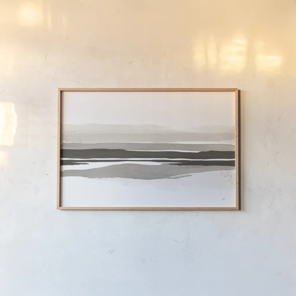 Marbled Gray IV by Chris Paschke. shown as a paper print in a natural frame. Available as a archival giclee rolled canvas, fine art paper, or poster print. SKU 71871i.