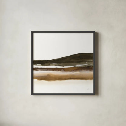 Marsh I by Chris Paschke. Shown in a sleek black glass frame for a contemporary gallery look. Available as an archival giclee rolled canvas, fine art paper, or poster print. SKU 78535a.