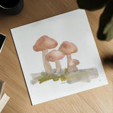 Mellow Mushrooms II by Chris Paschke. Shown as a detailed flat fine art print, highlighting archival giclee quality. Available as an archival giclee rolled canvas, fine art paper, or poster print. SKU 84540a.