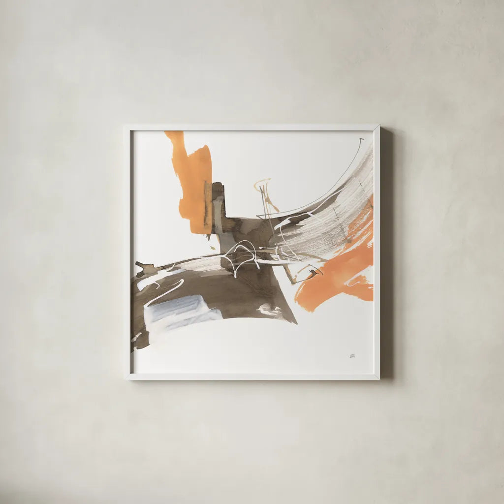 Melody I by Chris Paschke. Shown in a crisp white glass frame for a clean and minimalist style. Available as an archival giclee rolled canvas, fine art paper, or poster print. SKU 73095a.