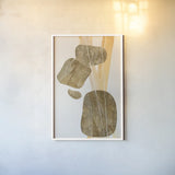 Metallic Texture Tall III by Chris Paschke. shown as a paper print in a white frame. Available as a archival giclee rolled canvas, fine art paper, or poster print. SKU 94778h.