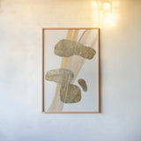 Metallic Texture Tall IV by Chris Paschke. shown as a paper print in a natural frame. Available as a archival giclee rolled canvas, fine art paper, or poster print. SKU 94779h.
