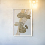 Metallic Texture Tall IV by Chris Paschke. shown as a paper print in a white frame. Available as a archival giclee rolled canvas, fine art paper, or poster print. SKU 94779h.