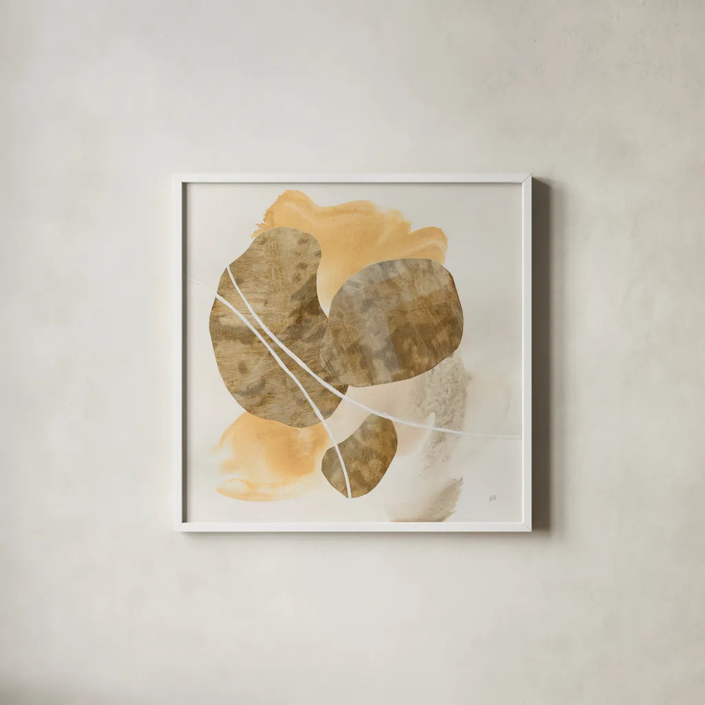 Metallic Textures I by Chris Paschke. Shown in a crisp white glass frame for a clean and minimalist style. Available as an archival giclee rolled canvas, fine art paper, or poster print. SKU 94780a.