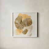 Metallic Textures I by Chris Paschke. Shown in a crisp white glass frame for a clean and minimalist style. Available as an archival giclee rolled canvas, fine art paper, or poster print. SKU 94780a.
