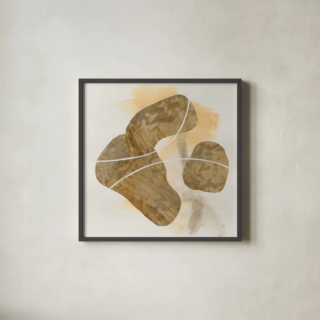 Metallic Textures III by Chris Paschke. Shown in a sleek black glass frame for a contemporary gallery look. Available as an archival giclee rolled canvas, fine art paper, or poster print. SKU 94782a.