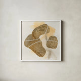 Metallic Textures III by Chris Paschke. Shown in a crisp white glass frame for a clean and minimalist style. Available as an archival giclee rolled canvas, fine art paper, or poster print. SKU 94782a.