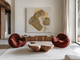 Metallic Textures III by Chris Paschke. Shown as extra-large giant wall art in a modern living room. Available as an archival giclee rolled canvas, fine art paper, or poster print. SKU 94782a.