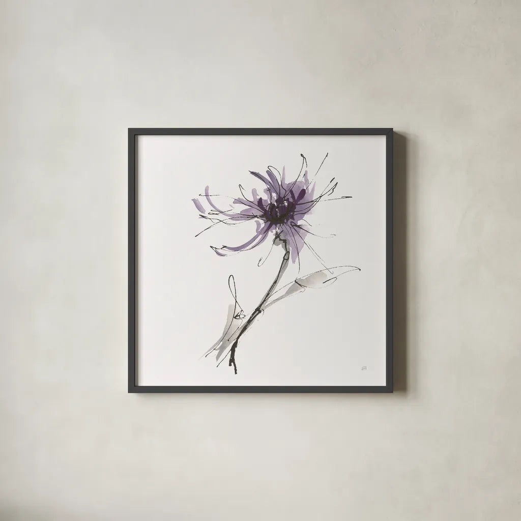 Midnight Mum I by Chris Paschke. Shown in a sleek black glass frame for a contemporary gallery look. Available as an archival giclee rolled canvas, fine art paper, or poster print. SKU 91434a.