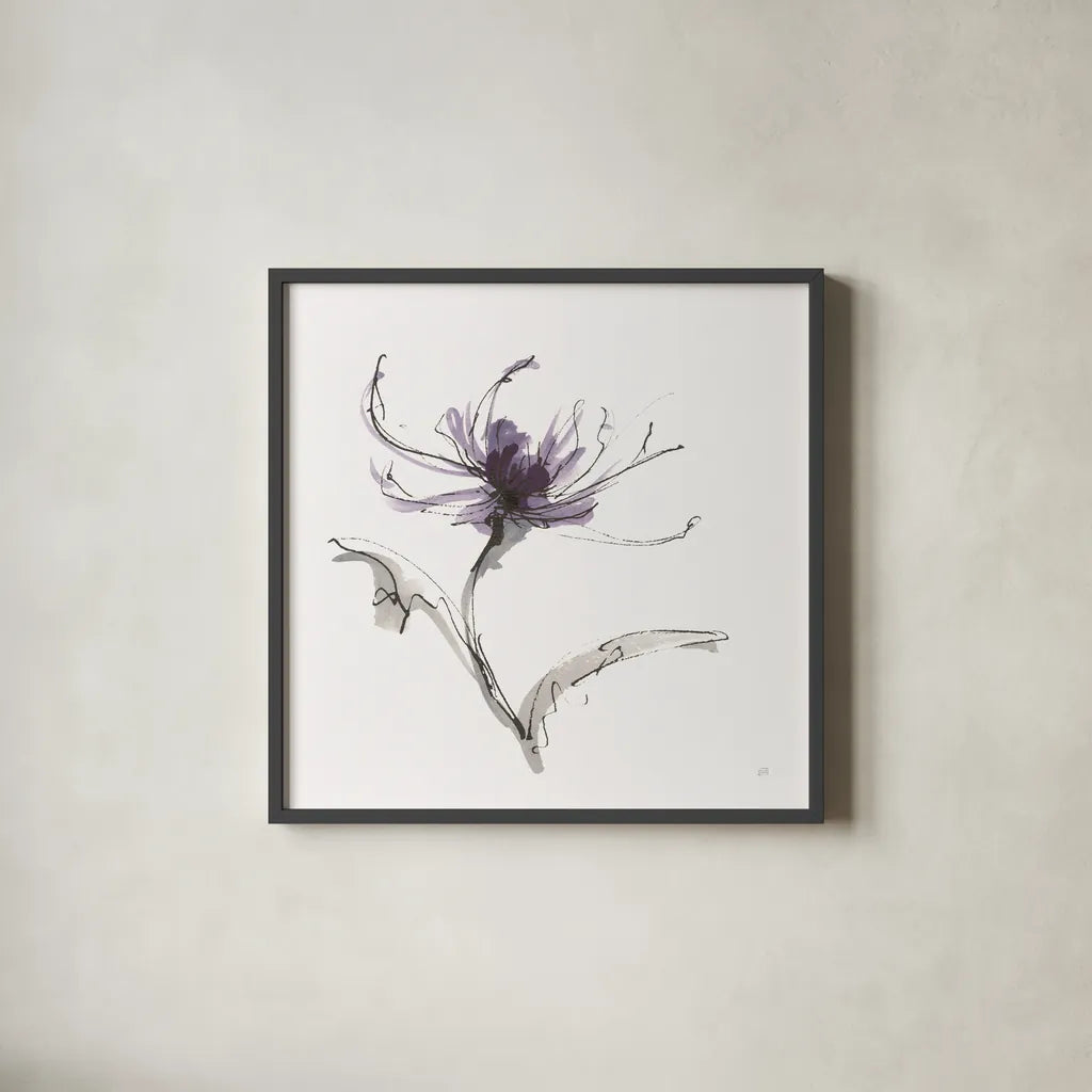 Midnight Mum II by Chris Paschke. Shown in a sleek black glass frame for a contemporary gallery look. Available as an archival giclee rolled canvas, fine art paper, or poster print. SKU 91435a.