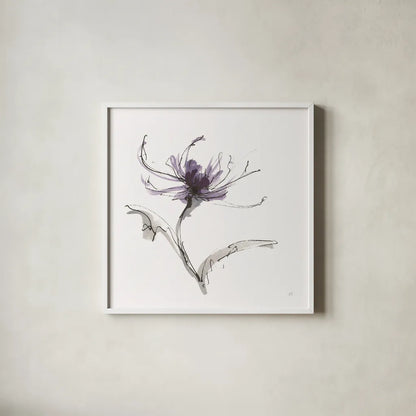 Midnight Mum II by Chris Paschke. Shown in a crisp white glass frame for a clean and minimalist style. Available as an archival giclee rolled canvas, fine art paper, or poster print. SKU 91435a.