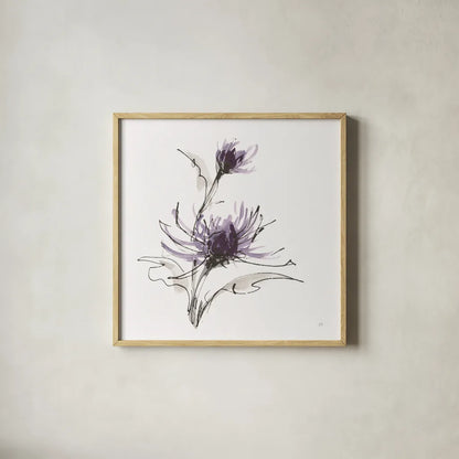 Midnight Mum III by Chris Paschke. Shown in a natural wood glass frame for a timeless modern aesthetic. Available as an archival giclee rolled canvas, fine art paper, or poster print. SKU 91436a.