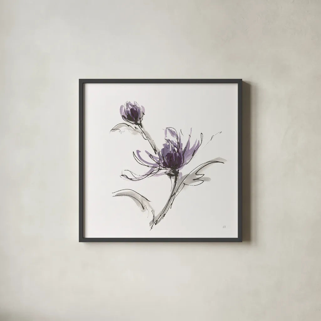 Midnight Mum IV by Chris Paschke. Shown in a sleek black glass frame for a contemporary gallery look. Available as an archival giclee rolled canvas, fine art paper, or poster print. SKU 91437a.