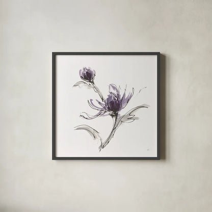 Midnight Mum IV by Chris Paschke. Shown in a sleek black glass frame for a contemporary gallery look. Available as an archival giclee rolled canvas, fine art paper, or poster print. SKU 91437a.