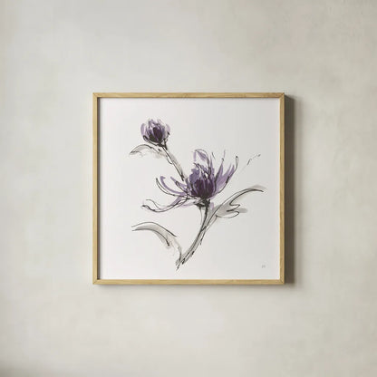 Midnight Mum IV by Chris Paschke. Shown in a natural wood glass frame for a timeless modern aesthetic. Available as an archival giclee rolled canvas, fine art paper, or poster print. SKU 91437a.