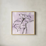 Midnight Plum Leaf II by Chris Paschke. Shown in a natural wood glass frame for a timeless modern aesthetic. Available as an archival giclee rolled canvas, fine art paper, or poster print. SKU 91455a.