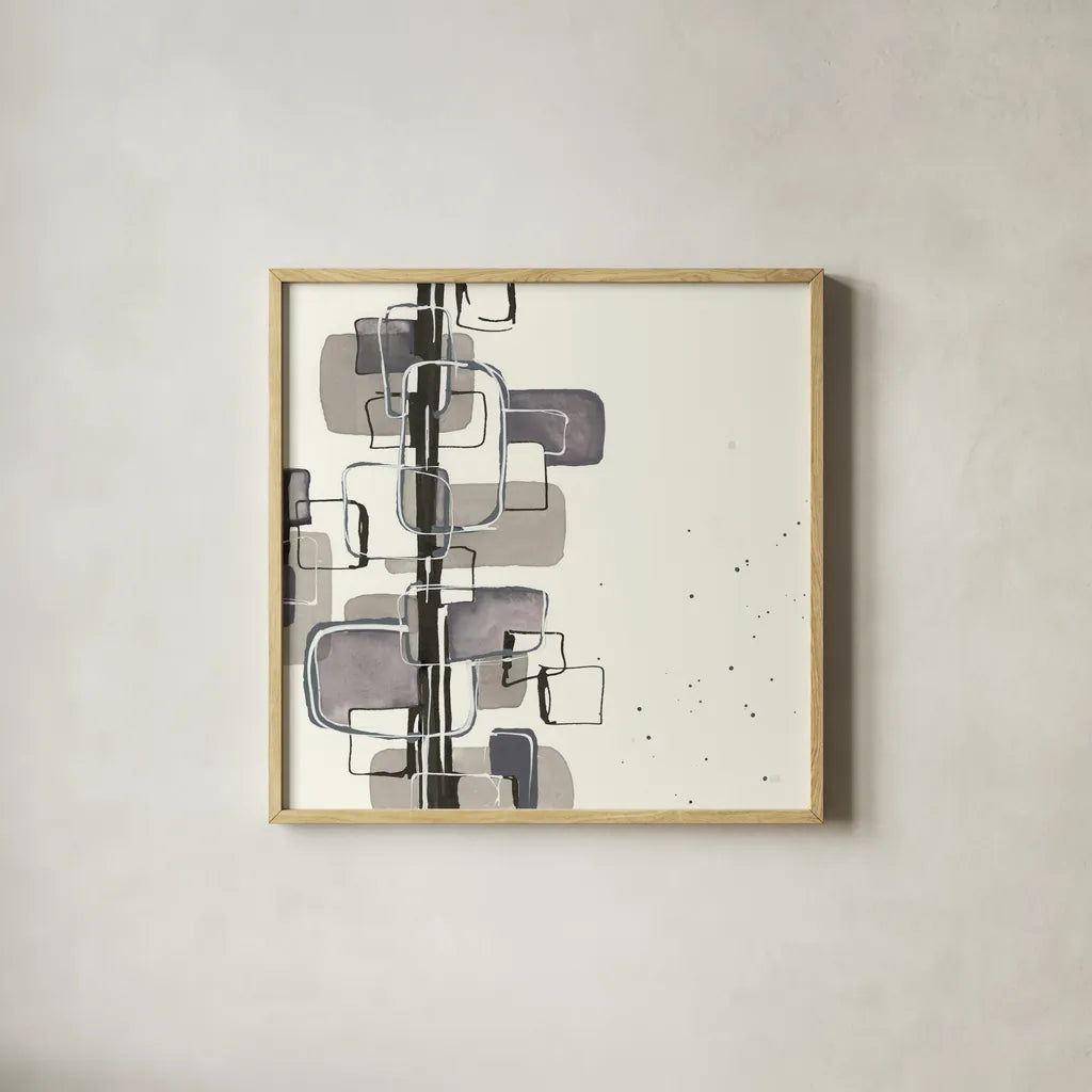 Mind Games I by Chris Paschke. Shown in a natural wood glass frame for a timeless modern aesthetic. Available as an archival giclee rolled canvas, fine art paper, or poster print. SKU 32521a.