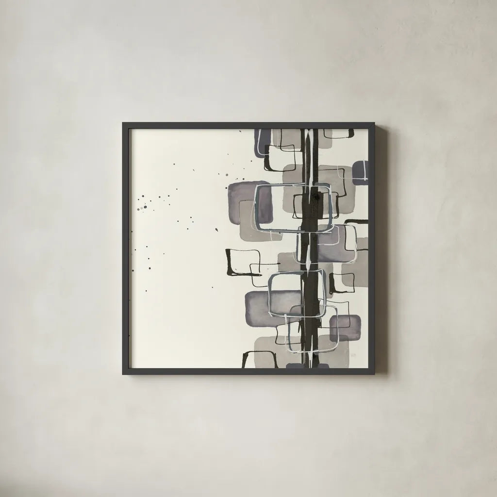 Mind Games II by Chris Paschke. Shown in a sleek black glass frame for a contemporary gallery look. Available as an archival giclee rolled canvas, fine art paper, or poster print. SKU 32522a.