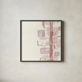 Mind Games II Blush by Chris Paschke. Shown in a sleek black glass frame for a contemporary gallery look. Available as an archival giclee rolled canvas, fine art paper, or poster print. SKU 42730a.