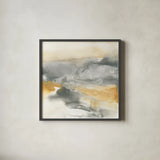 Minerals II by Chris Paschke. Shown in a sleek black glass frame for a contemporary gallery look. Available as an archival giclee rolled canvas, fine art paper, or poster print. SKU 22568a.