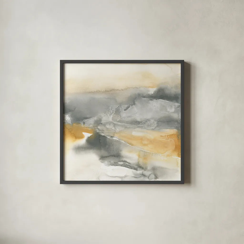 Minerals II by Chris Paschke. Shown in a sleek black glass frame for a contemporary gallery look. Available as an archival giclee rolled canvas, fine art paper, or poster print. SKU 22568a.