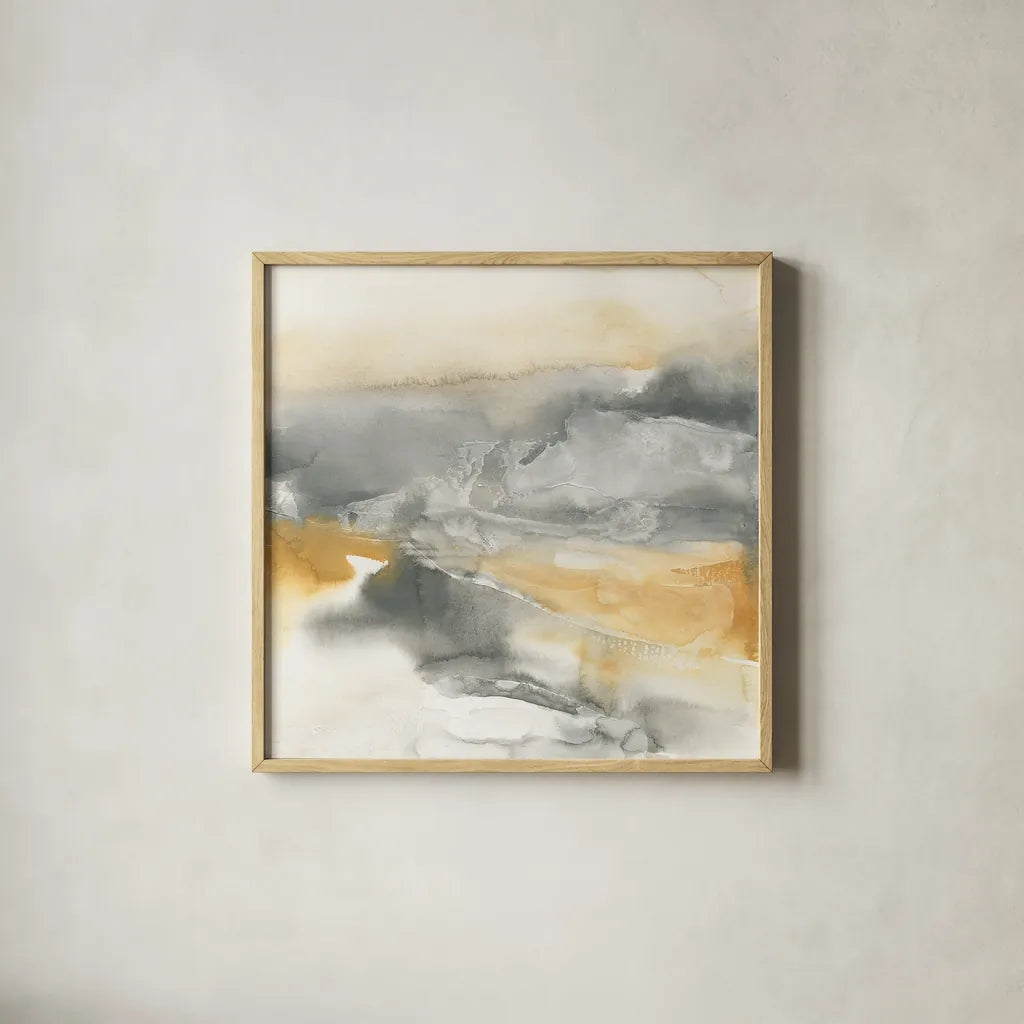 Minerals II by Chris Paschke. Shown in a natural wood glass frame for a timeless modern aesthetic. Available as an archival giclee rolled canvas, fine art paper, or poster print. SKU 22568a.