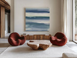 Mint Dawn I by Chris Paschke. Shown as extra-large giant wall art in a modern living room. Available as an archival giclee rolled canvas, fine art paper, or poster print. SKU 33976a.