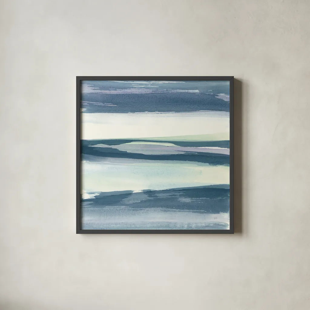 Mint Dawn II by Chris Paschke. Shown in a sleek black glass frame for a contemporary gallery look. Available as an archival giclee rolled canvas, fine art paper, or poster print. SKU 33977a.