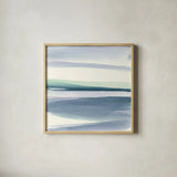 Mint Dawn III by Chris Paschke. Shown in a natural wood glass frame for a timeless modern aesthetic. Available as an archival giclee rolled canvas, fine art paper, or poster print. SKU 33978a.