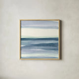 Mint Dawn IV by Chris Paschke. Shown in a natural wood glass frame for a timeless modern aesthetic. Available as an archival giclee rolled canvas, fine art paper, or poster print. SKU 33979a.